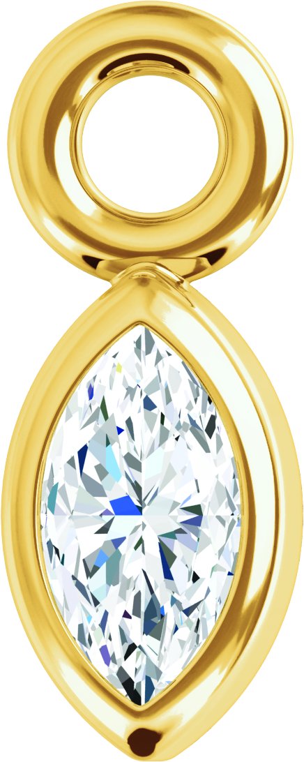 Bezel-Set Dangle