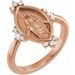 14K Rose 1/5 CTW Natural Diamond Miraculous Medal Ring