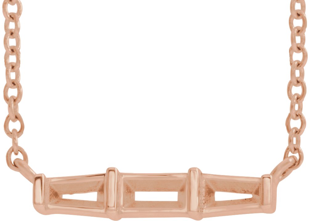 Three-Stone Bar Necklace or Center