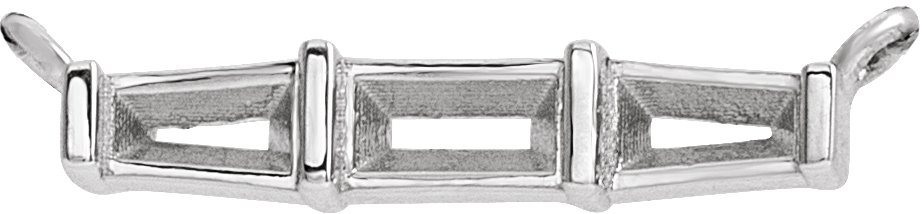 Three-Stone Bar Necklace or Center