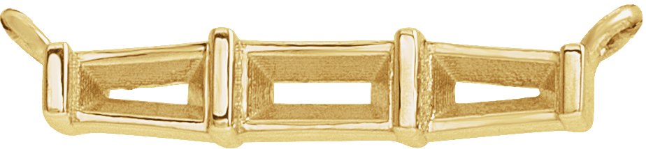 Three-Stone Bar Necklace or Center
