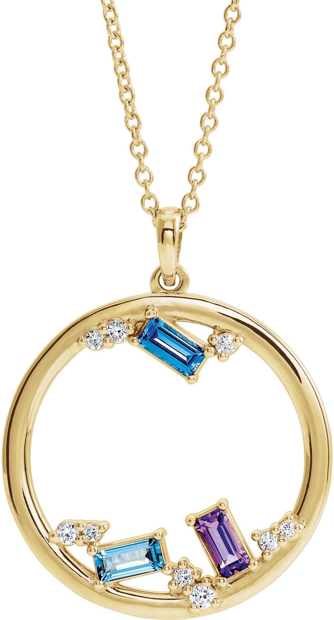 Collar o colgante de círculo familiar