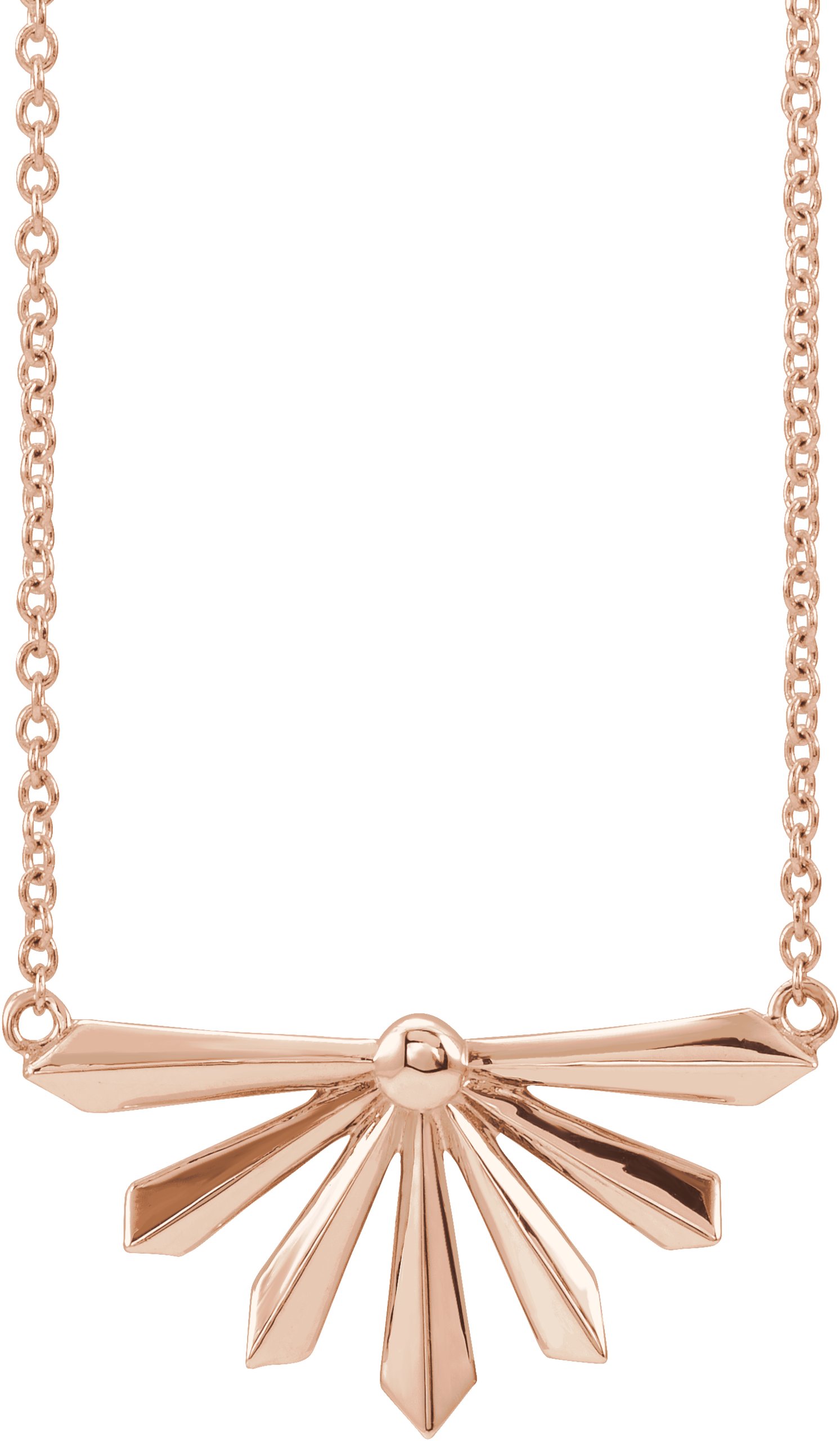 14K Rose Starburst 18" Necklace