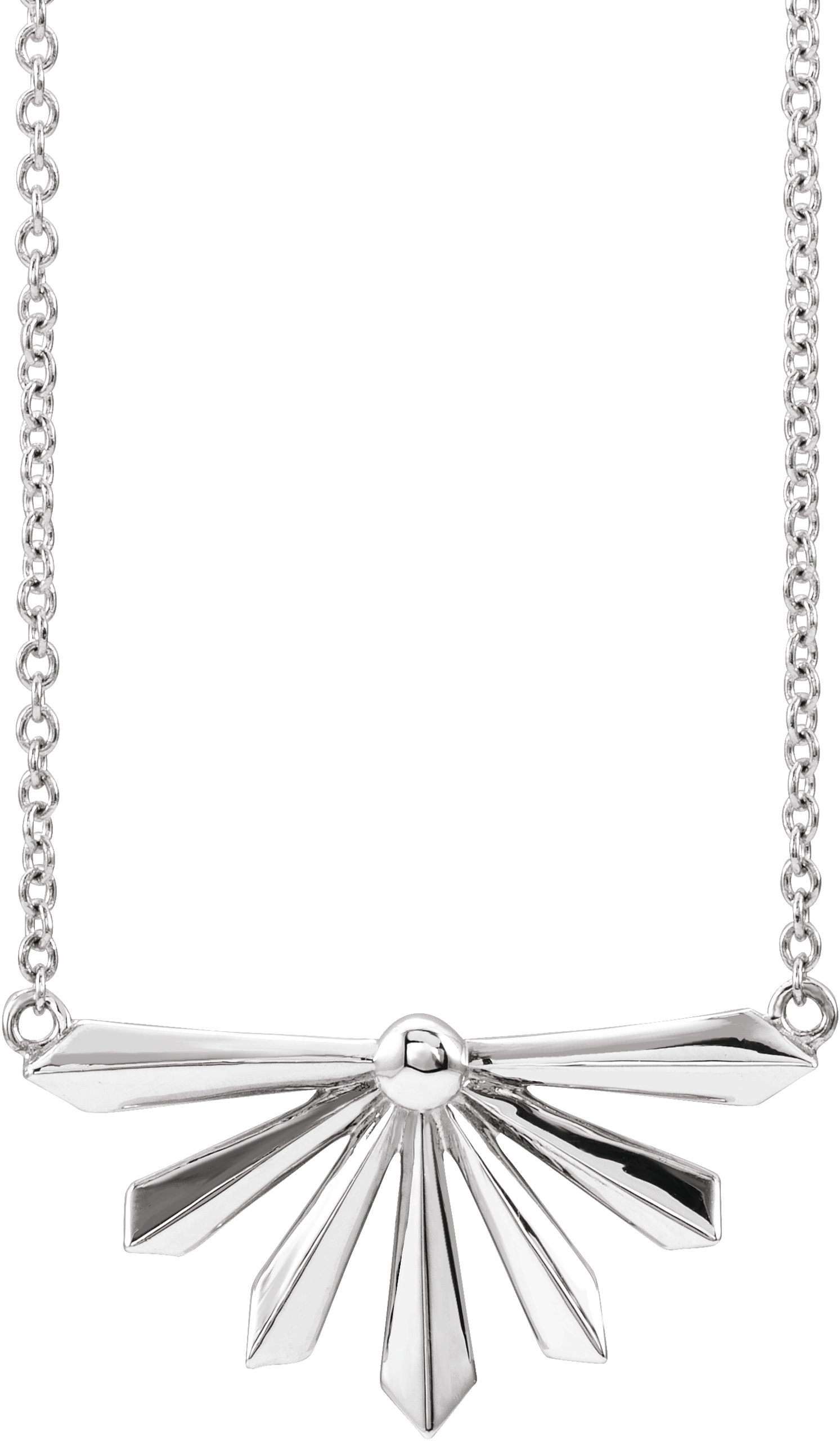 14K White Starburst 16" Necklace