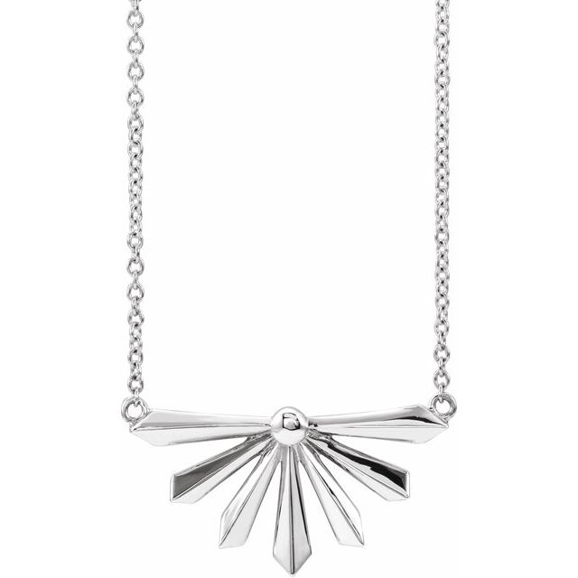 Sterling Silver Starburst 16" Necklace