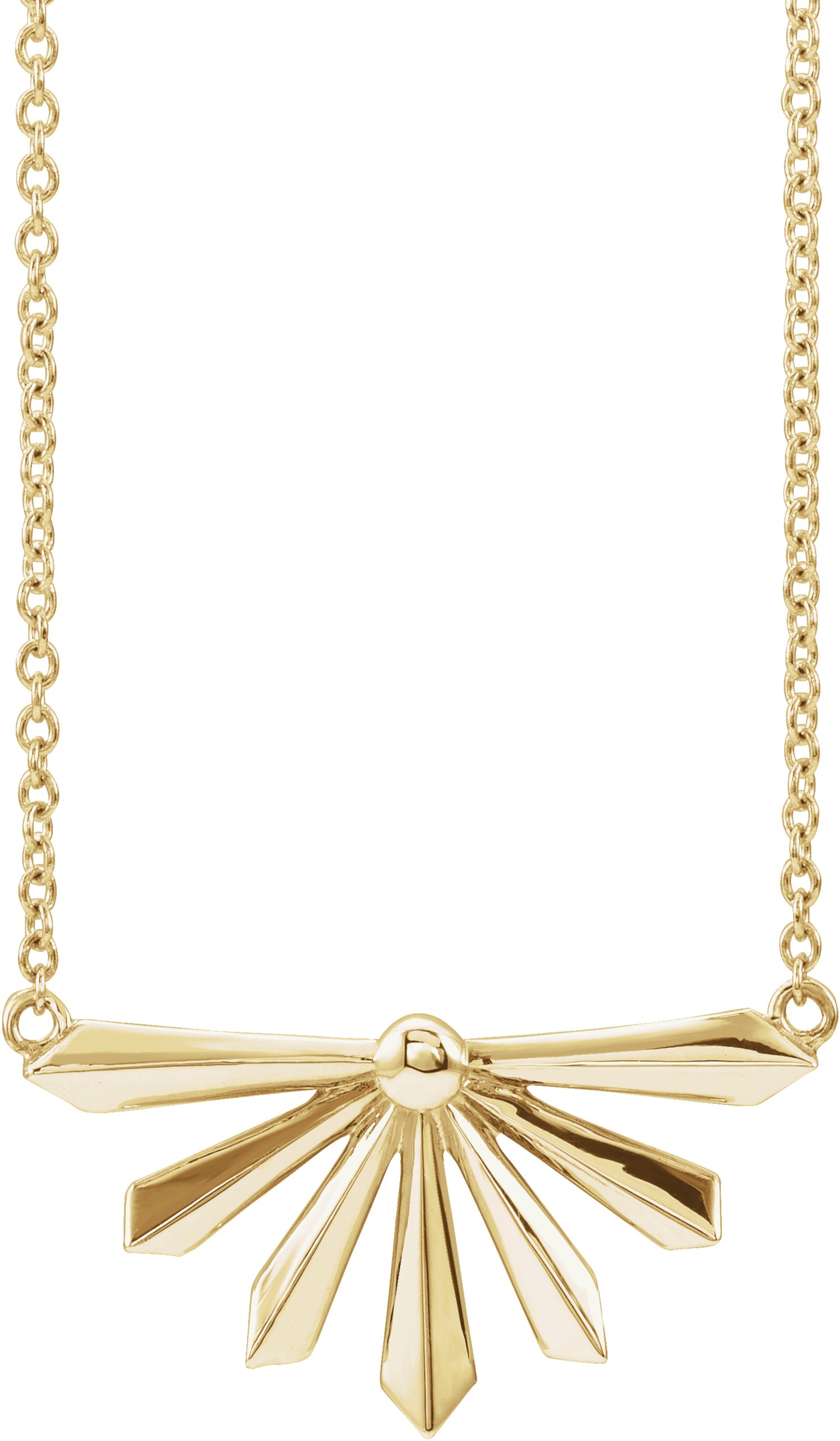 14K Yellow Starburst 16" Necklace