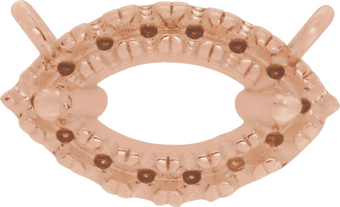 French-Set Halo-Style Necklace or Center