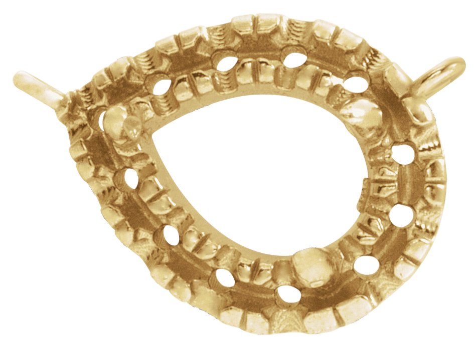 French-Set Halo-Style Necklace or Center