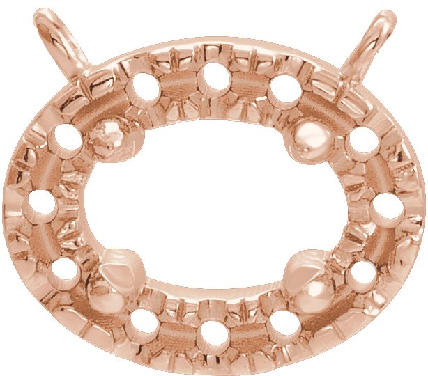 French-Set Halo-Style Necklace or Center