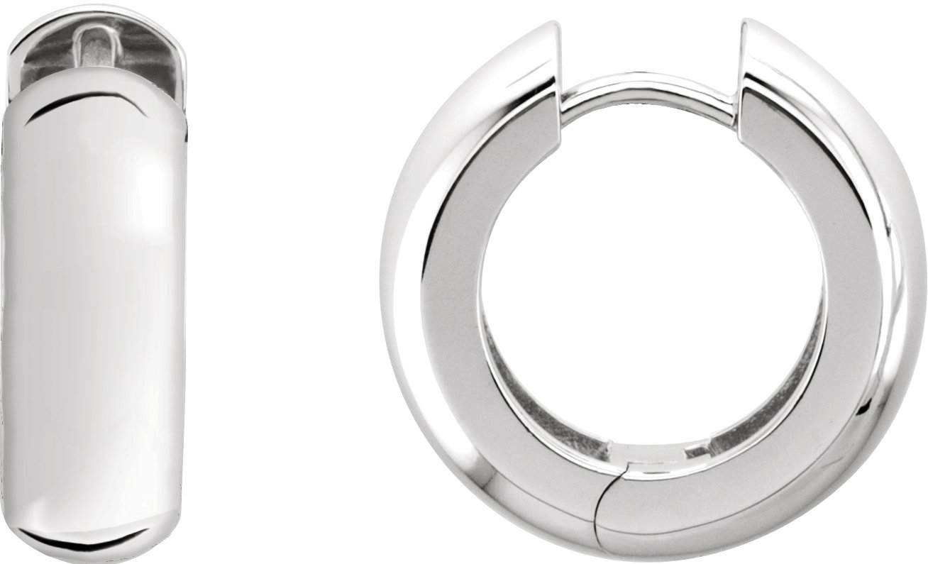 Sterling Silver 19 mm Hinged Hoop Earrings