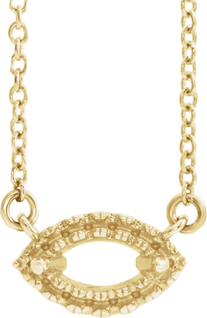 French-Set Halo-Style Necklace or Center