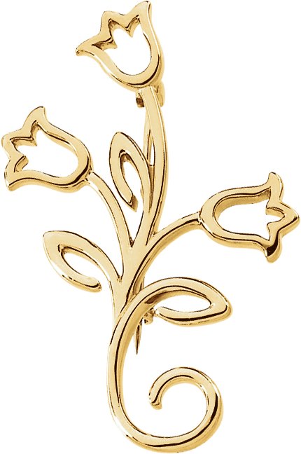 Gold Fashion Brooch 41x23.75 mm Ref 248012