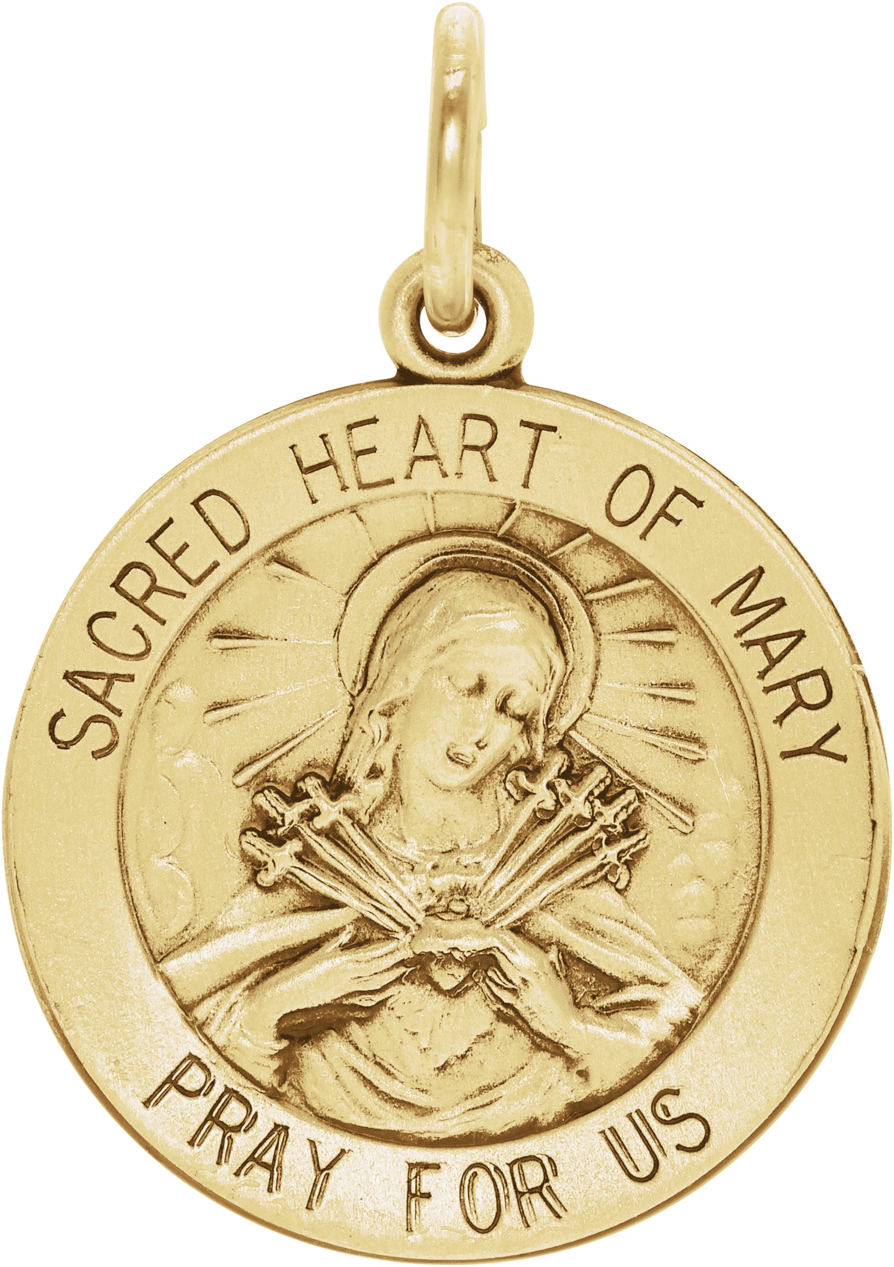 Sacred Heart of Mary Medal Necklace or Pendant