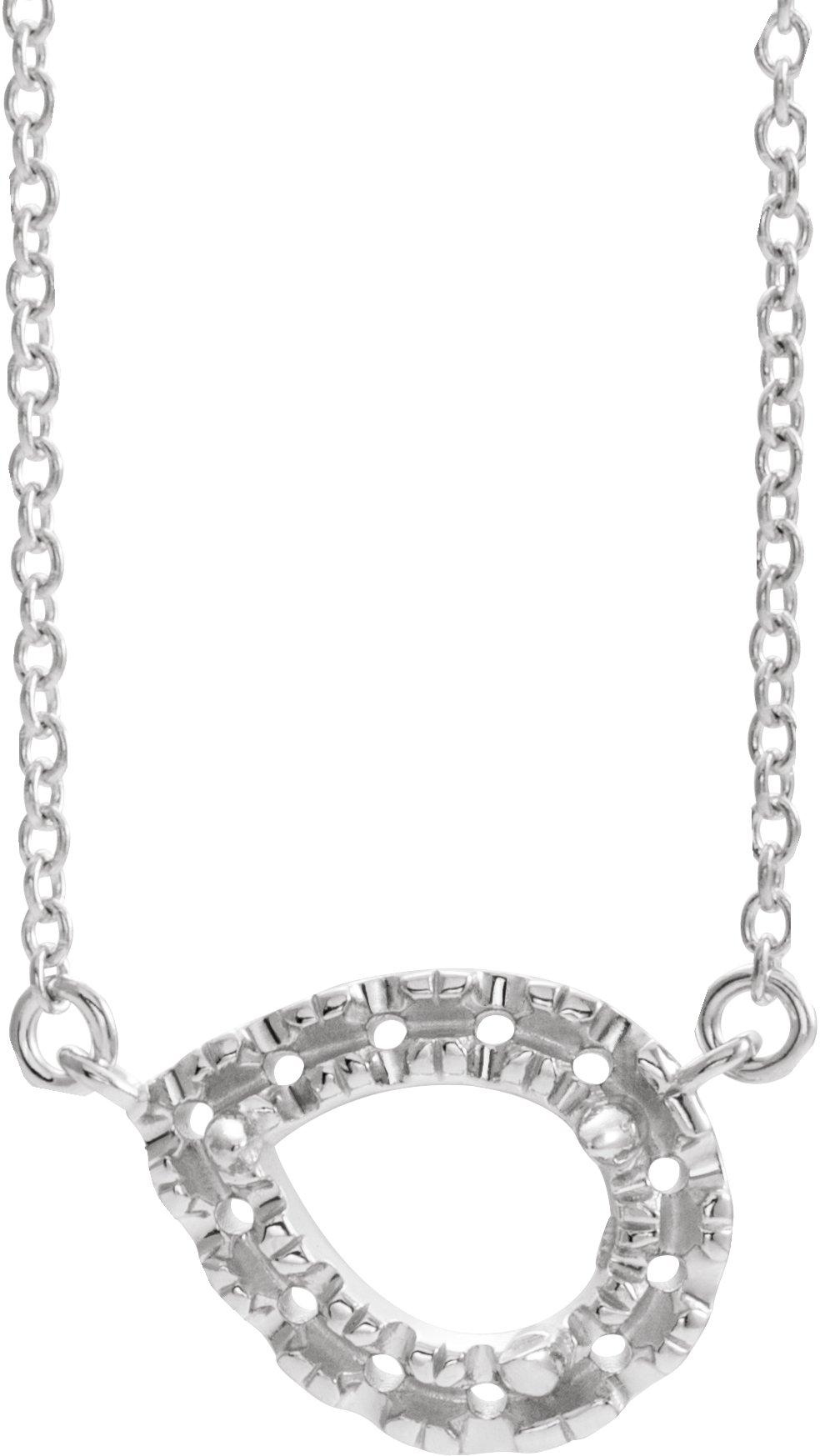 French-Set Halo-Style Necklace or Center