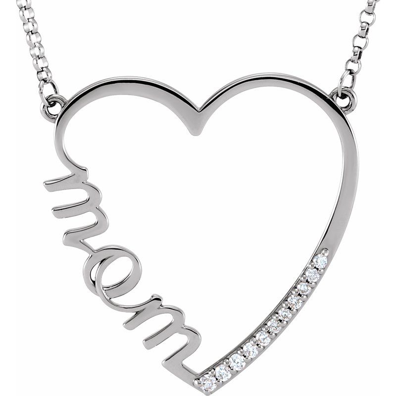"Mom" Heart Necklace or Center