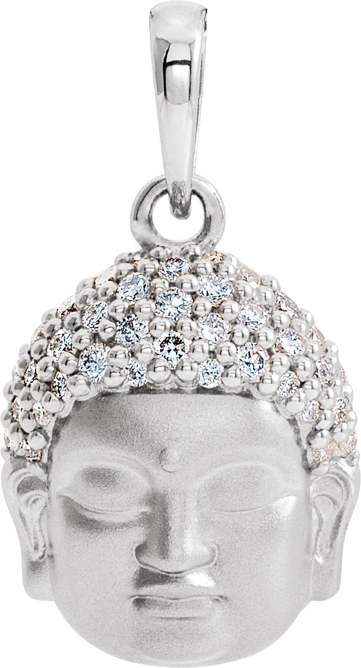 Platinum .125 CTW Diamond Buddha Pendant Ref. 16242746