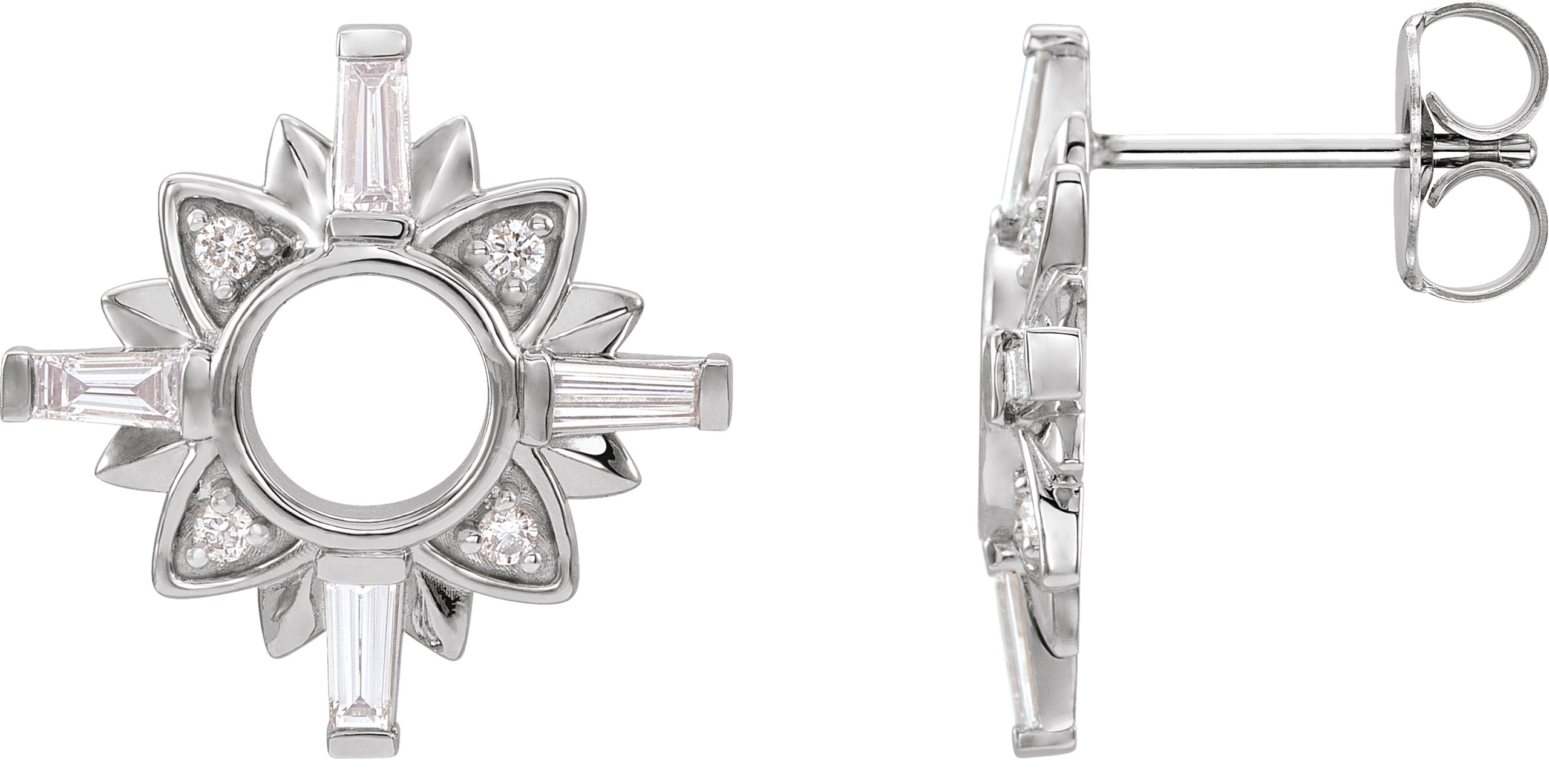 Platinum 1/2 CTW Natural Diamond Celestial Earrings