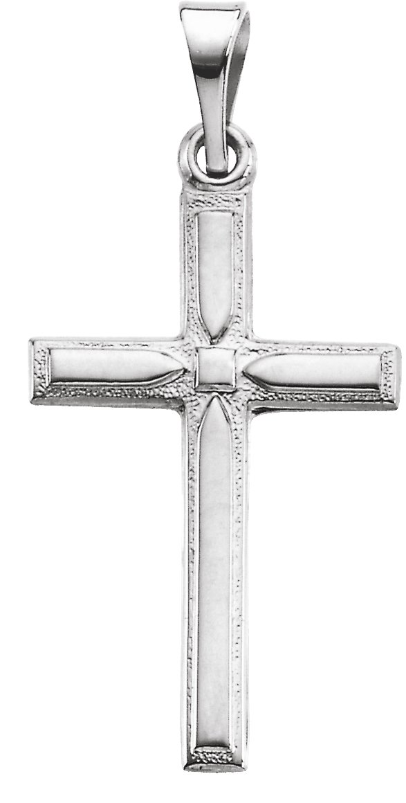 Platinum Cross Pendant 19 x 12.5mm Ref 337819