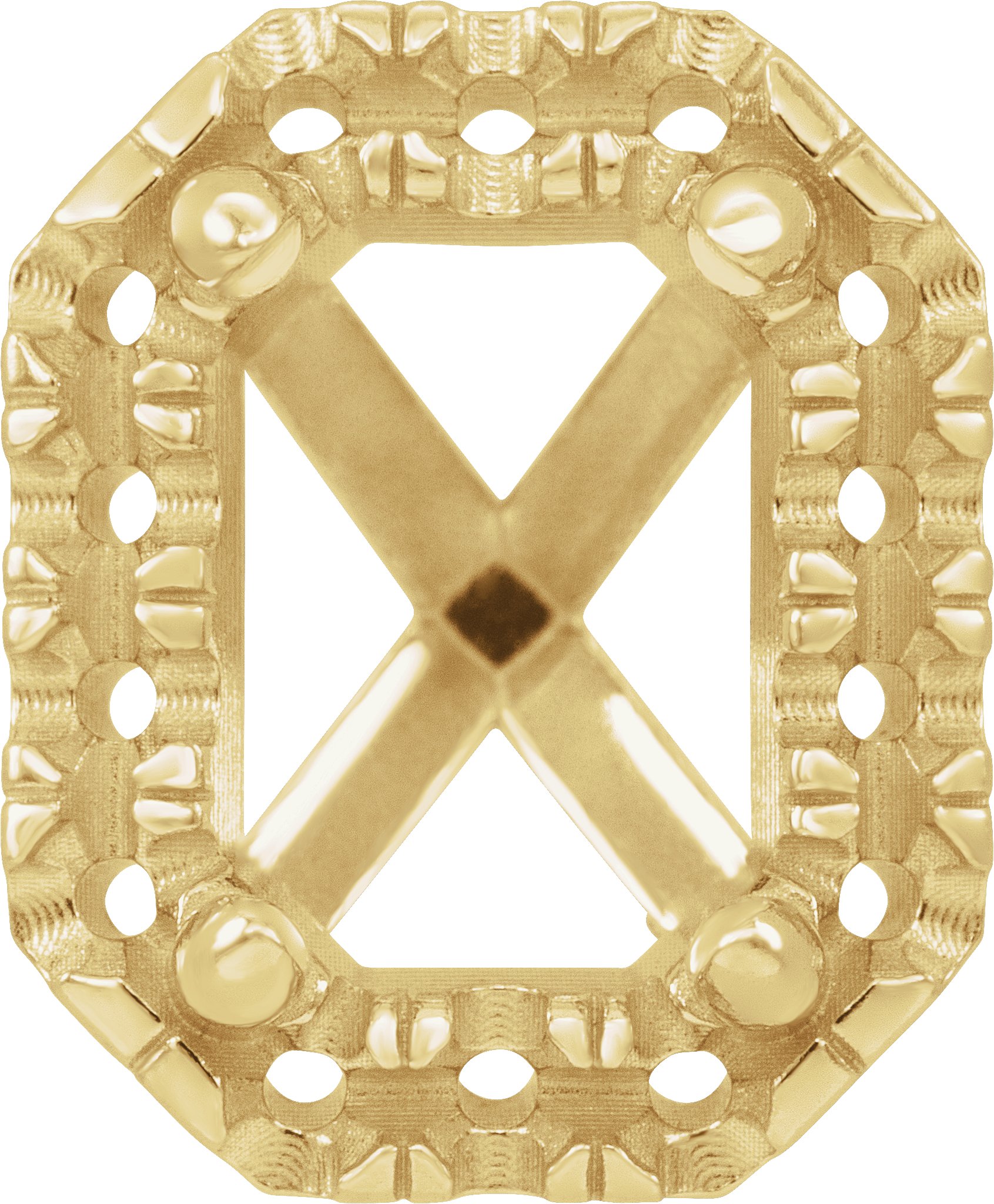 French-Set Cocktail-Style Halo-Style Earring Setting
