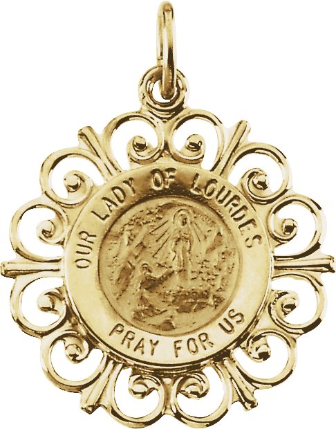 Our Lady of Lourdes Medal 18.5mm Ref 465618