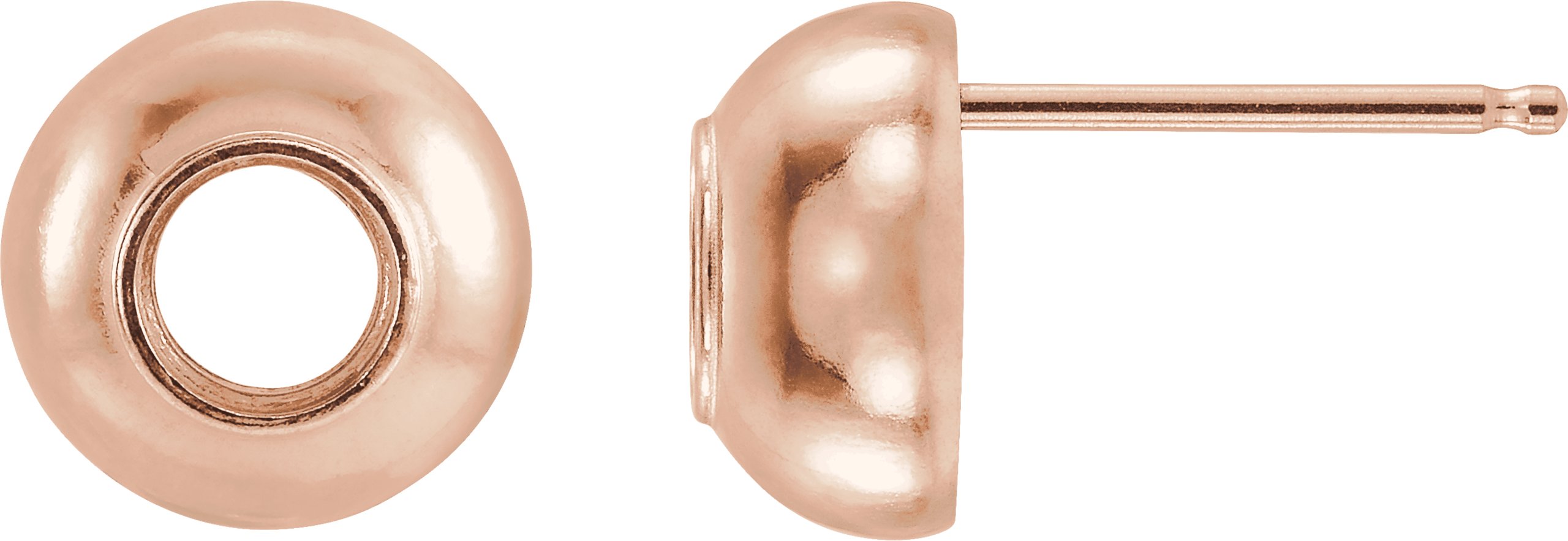 Round Bezel-Set Dome Earrings