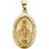 Hollow Oval Miraculous Medal 23 x 16mm Ref 318664
