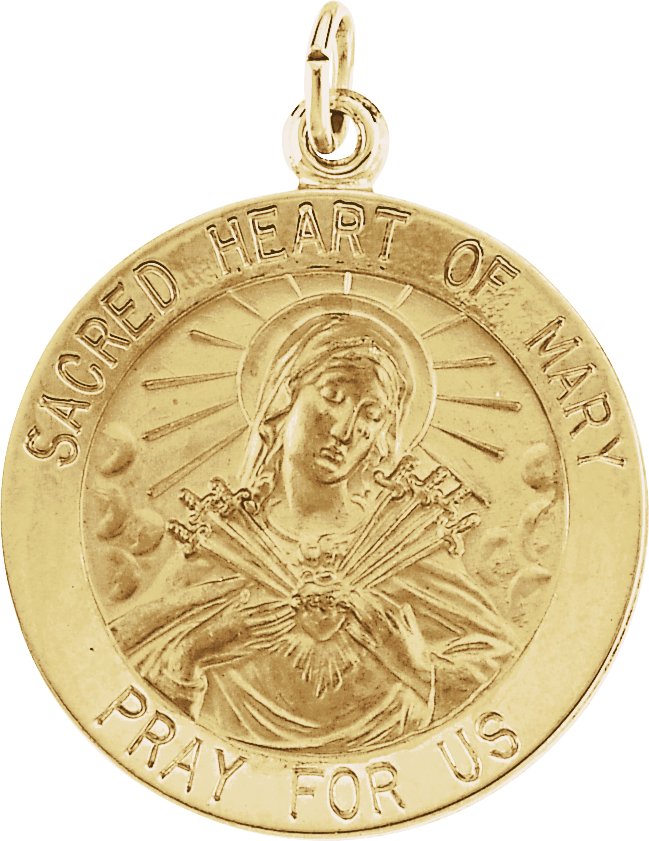 Sacred Heart of Mary Medal 15mm Ref 171399