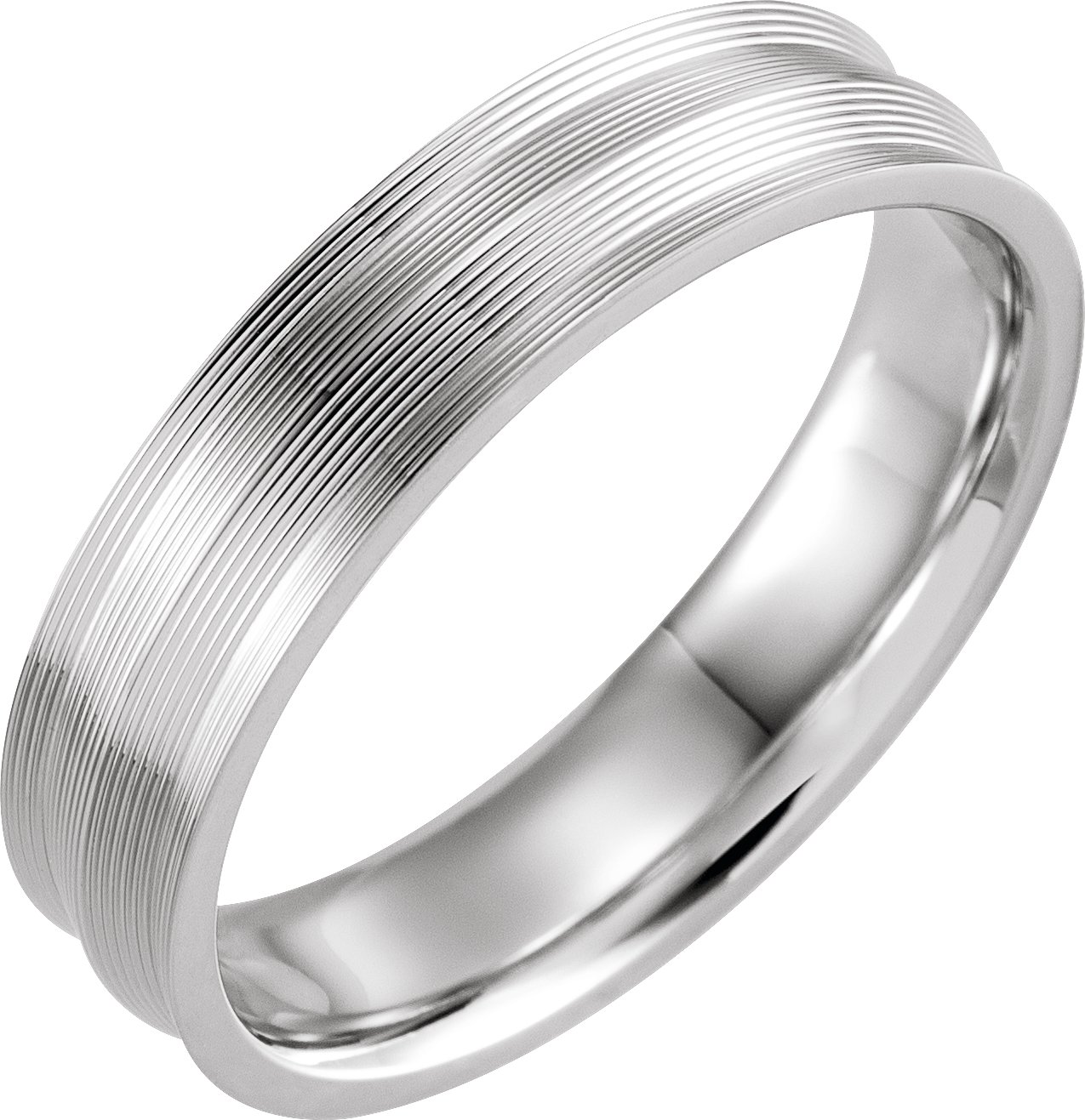 Sterling Silver 5 mm Grooved Band Size 12.5 Ref 16149599