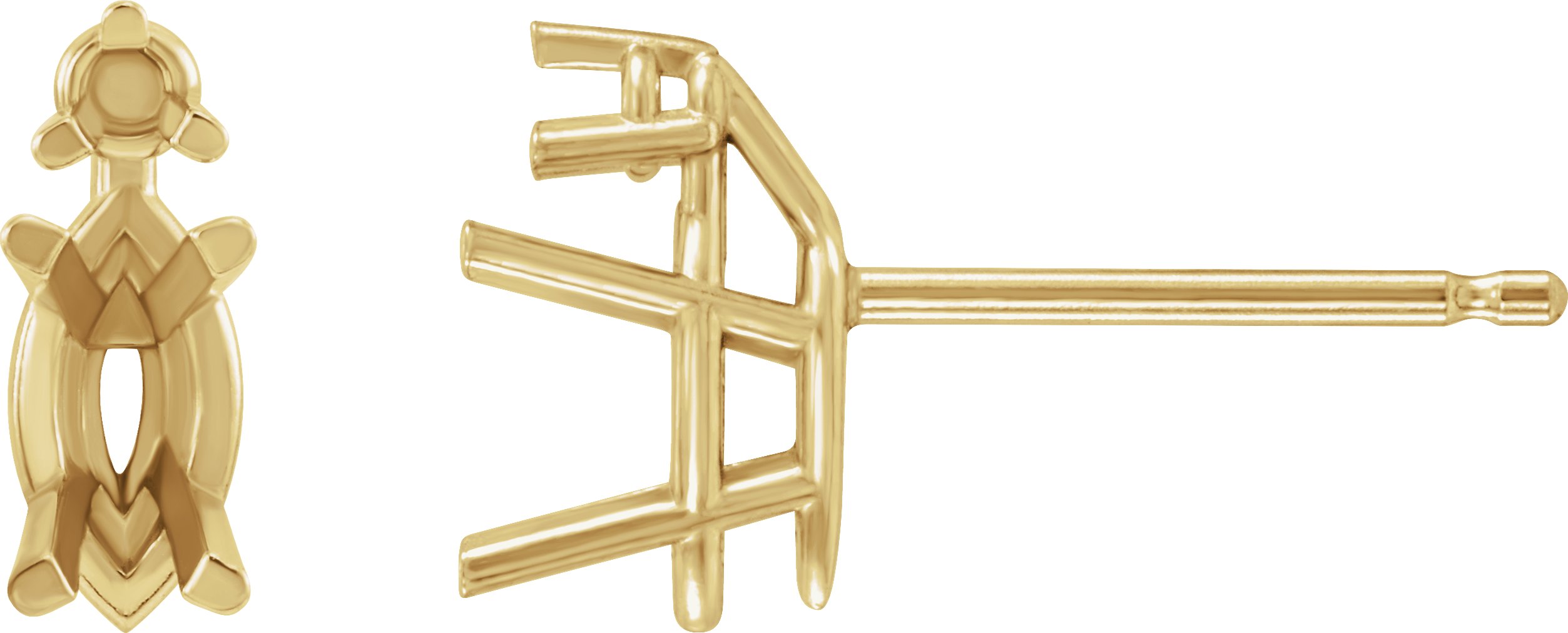Marquise 4-Prong Accented Earrings