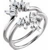 14K White .50 CTW Diamond Ring Guard Ref 15581010
