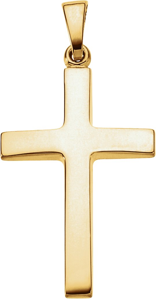 14K Yellow 23x15.9 mm Cross Pendant 