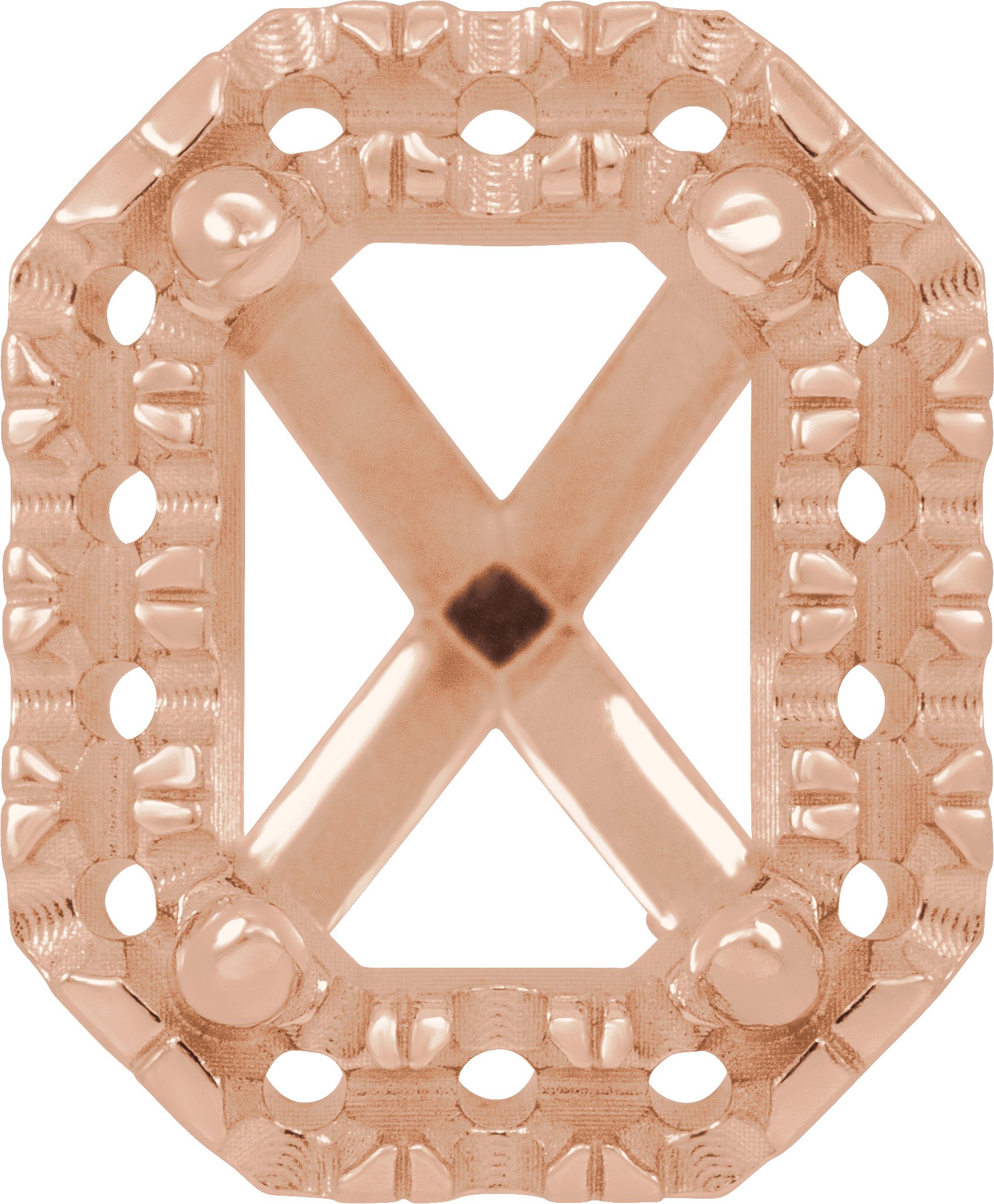 French-Set Cocktail-Style Halo-Style Earring Setting