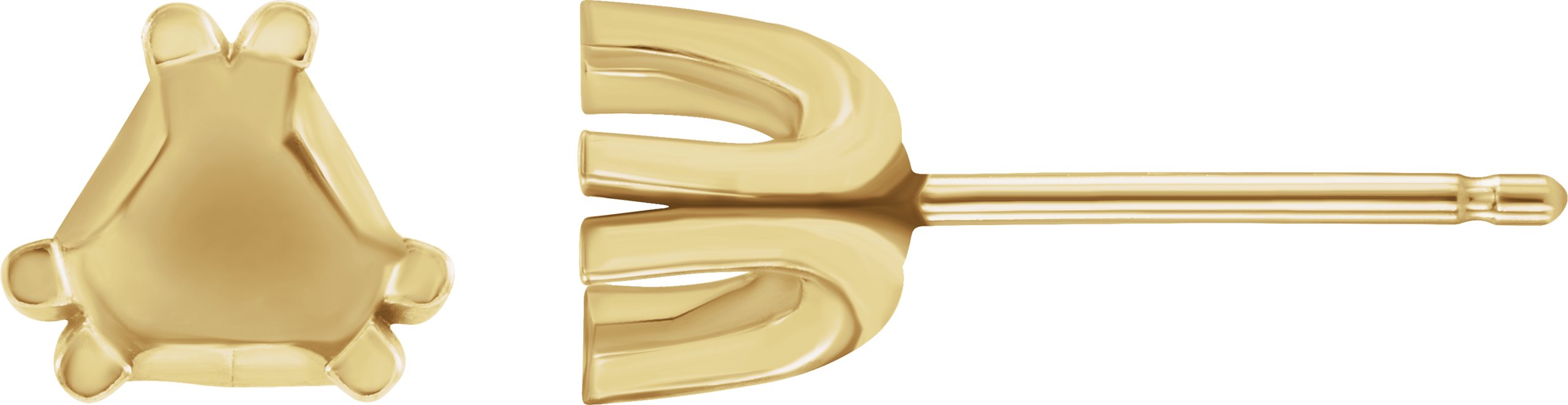 Trillion U-Prong Stud Earrings