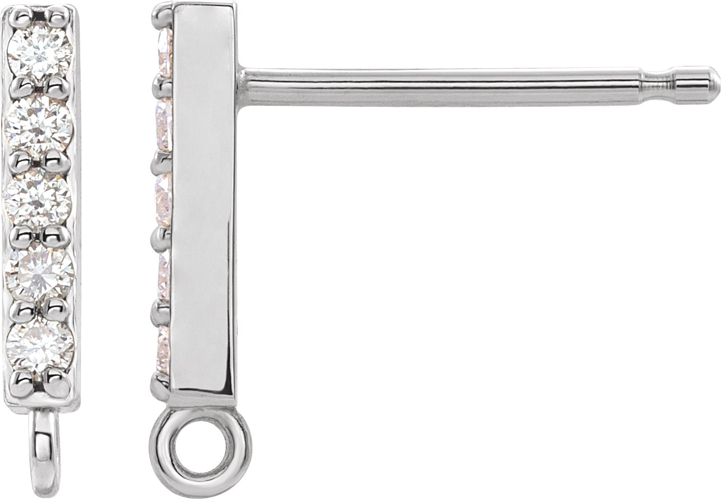 Accented Bar Earring Top