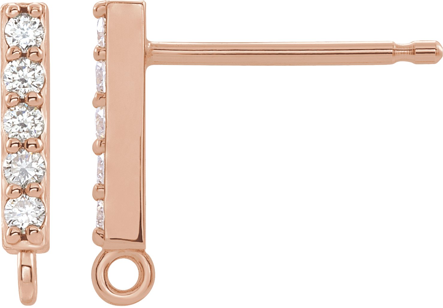 Accented Bar Earring Top