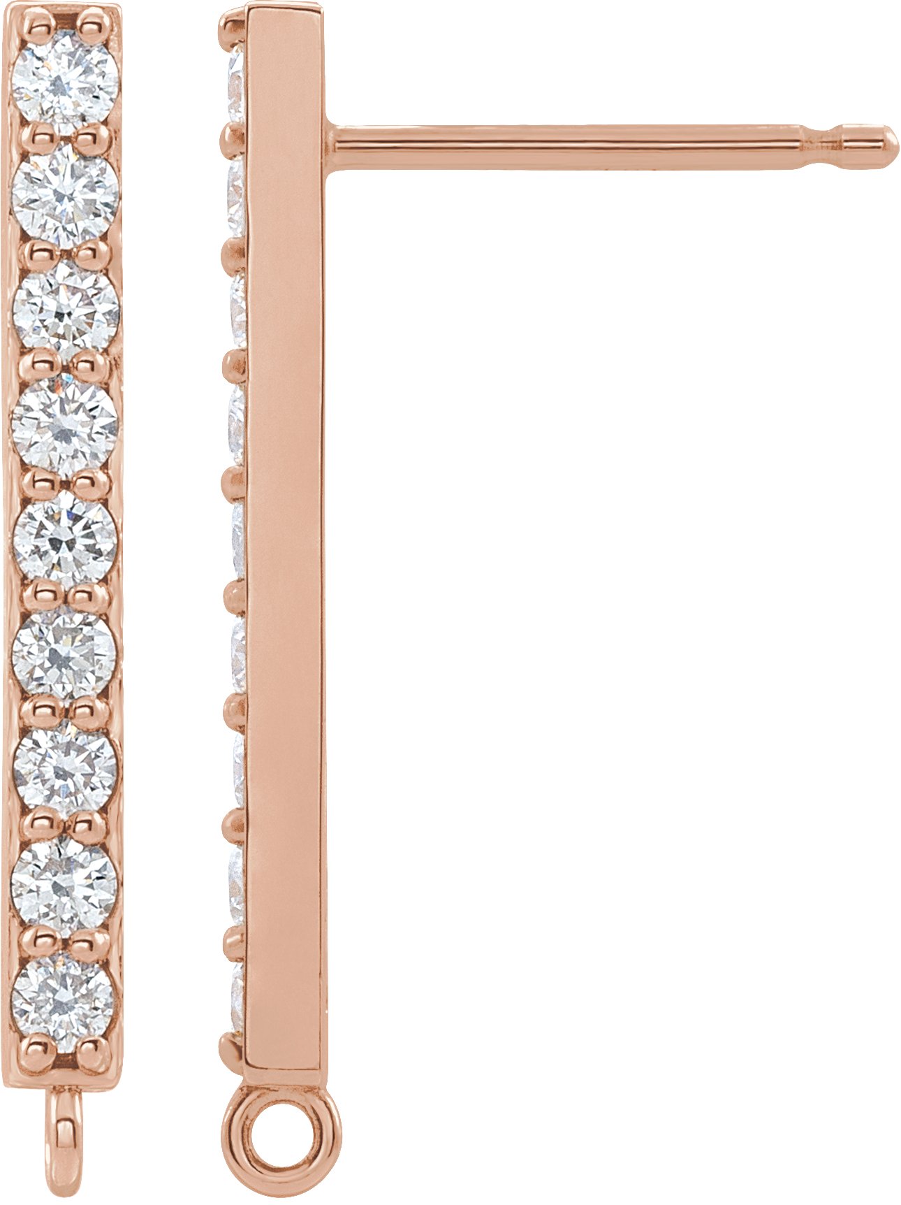Accented Bar Earring Top