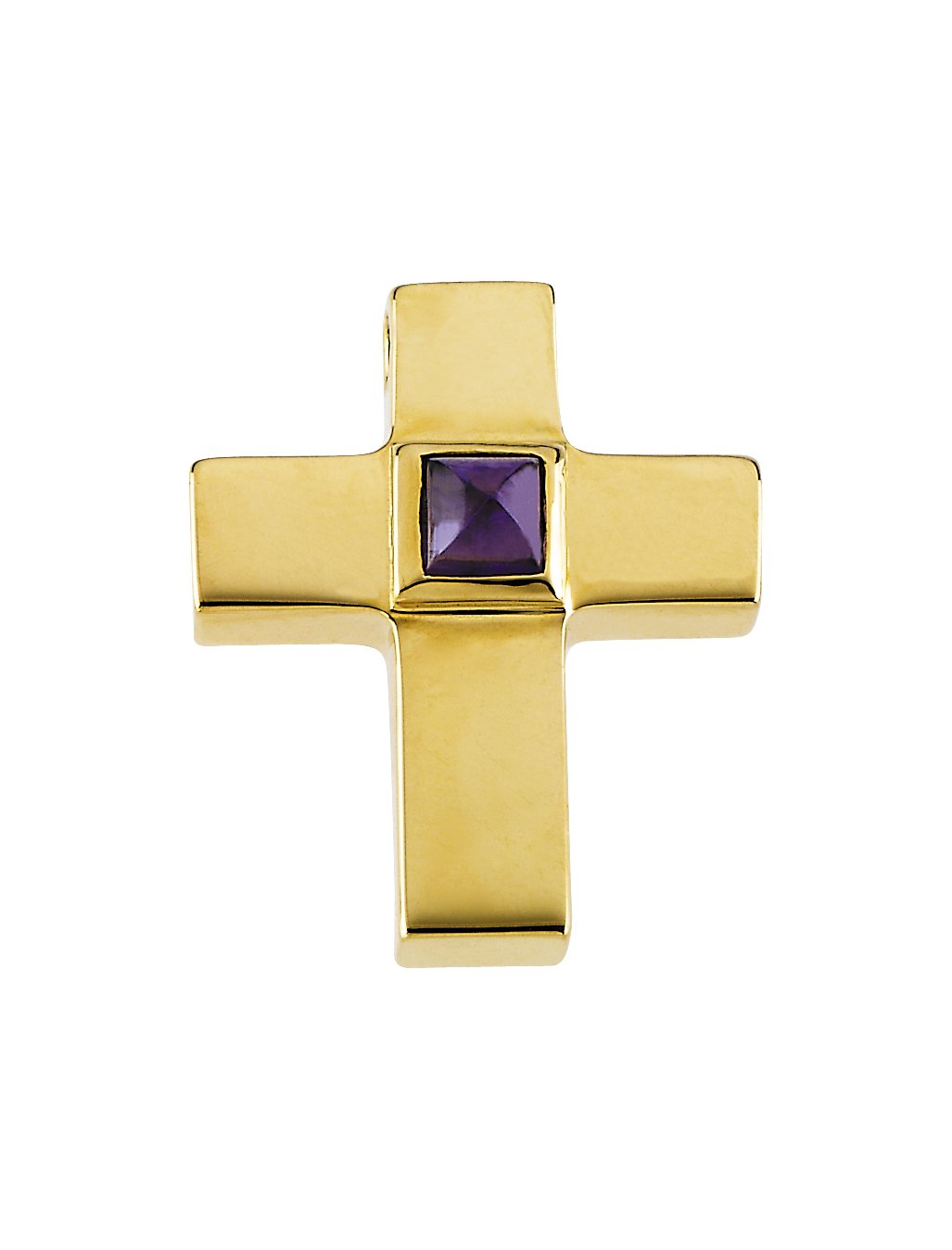 Color Fashion Amethyst Cross 17.75 x 11.75mm Ref 681319