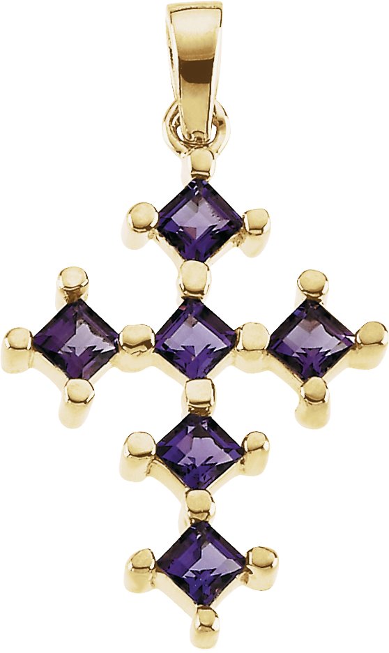 Genuine Amethyst Cross 3mm Ref 281648