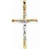 Two Tone Hollow Crucifix Pendant 28 x 18mm Ref 549541