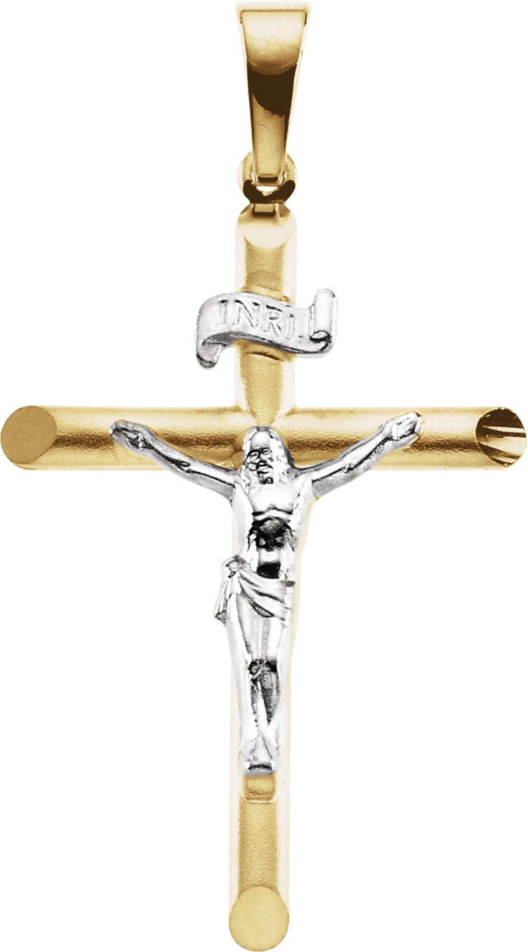 14KTT 26 x 19mm Crucifix Pendant Ref 977240