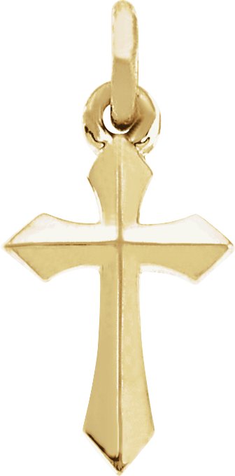 14K Yellow Cross Pendant