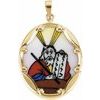 Moses Hand Painted Porcelain Medal 25 x 19.5mm Ref 244534