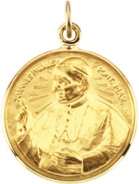 Round Pope John Paul II Medal 15mm Ref 616881