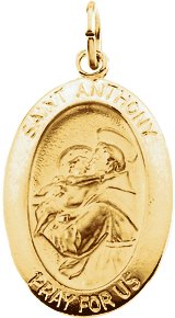 St. Anthony of Padua Medal Necklace or Pendant