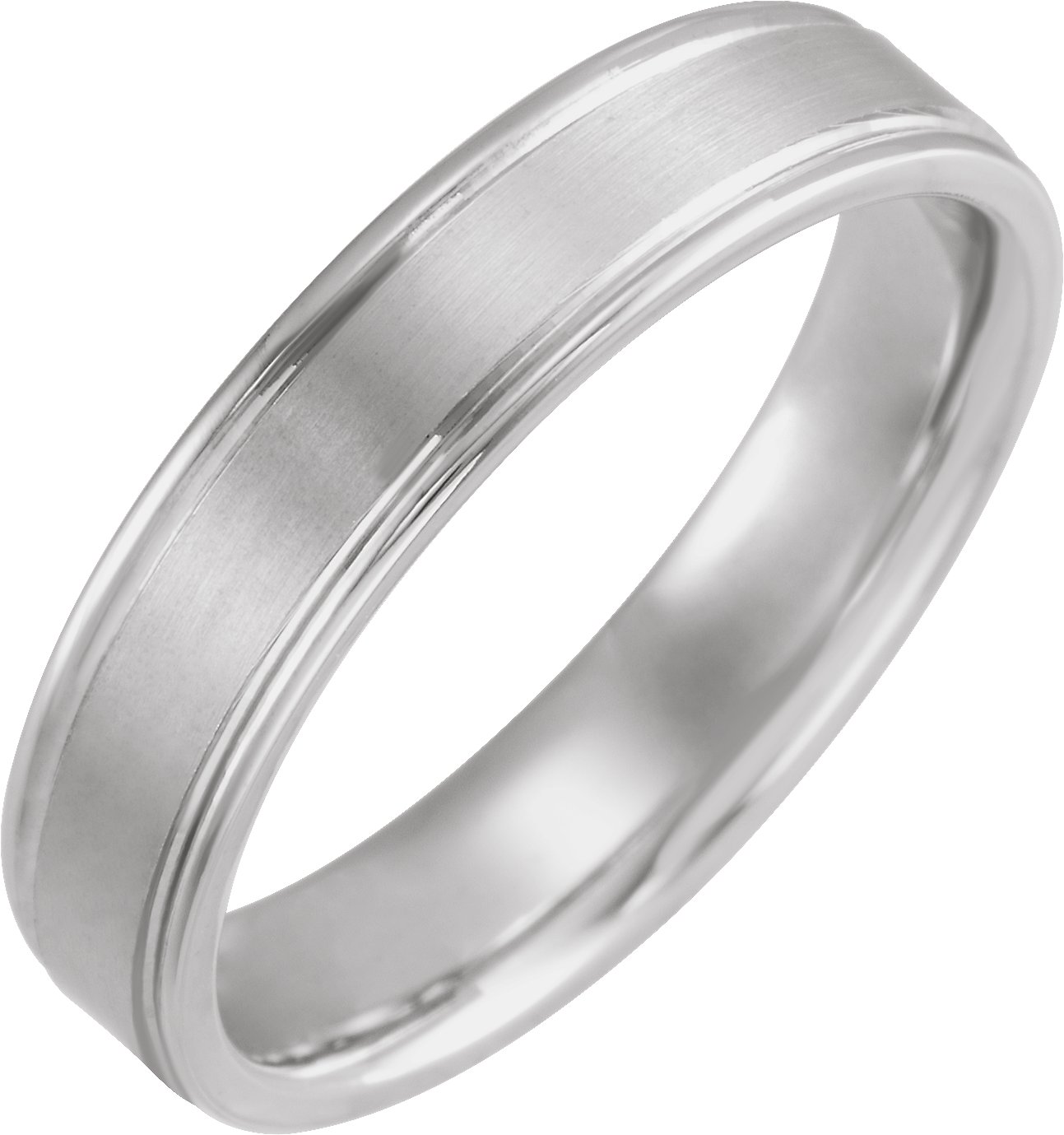 Platinum 5 mm Grooved Band Size 17 Ref 16341907