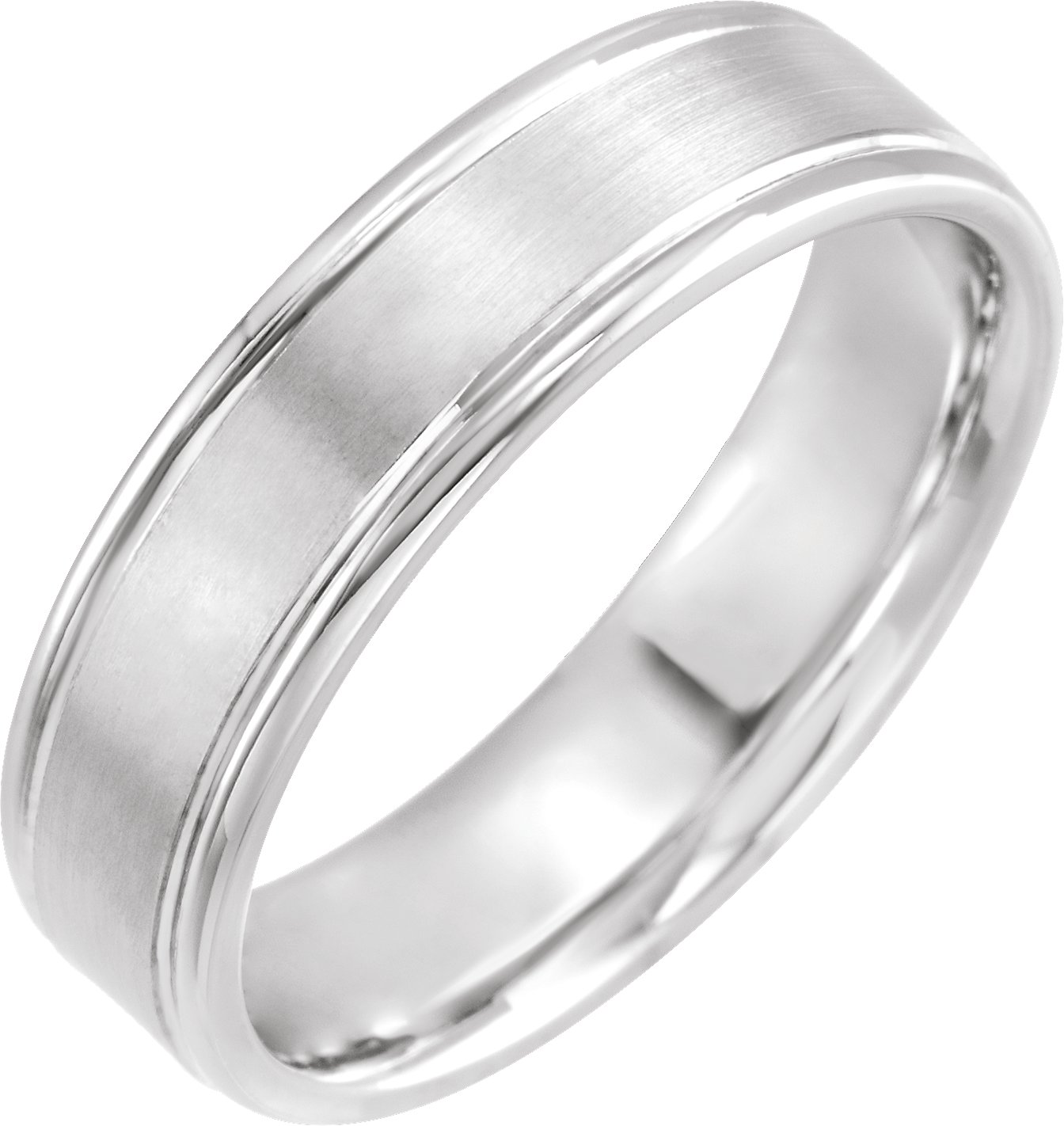 Platinum 6 mm Grooved Band Size 14 Ref 16342759