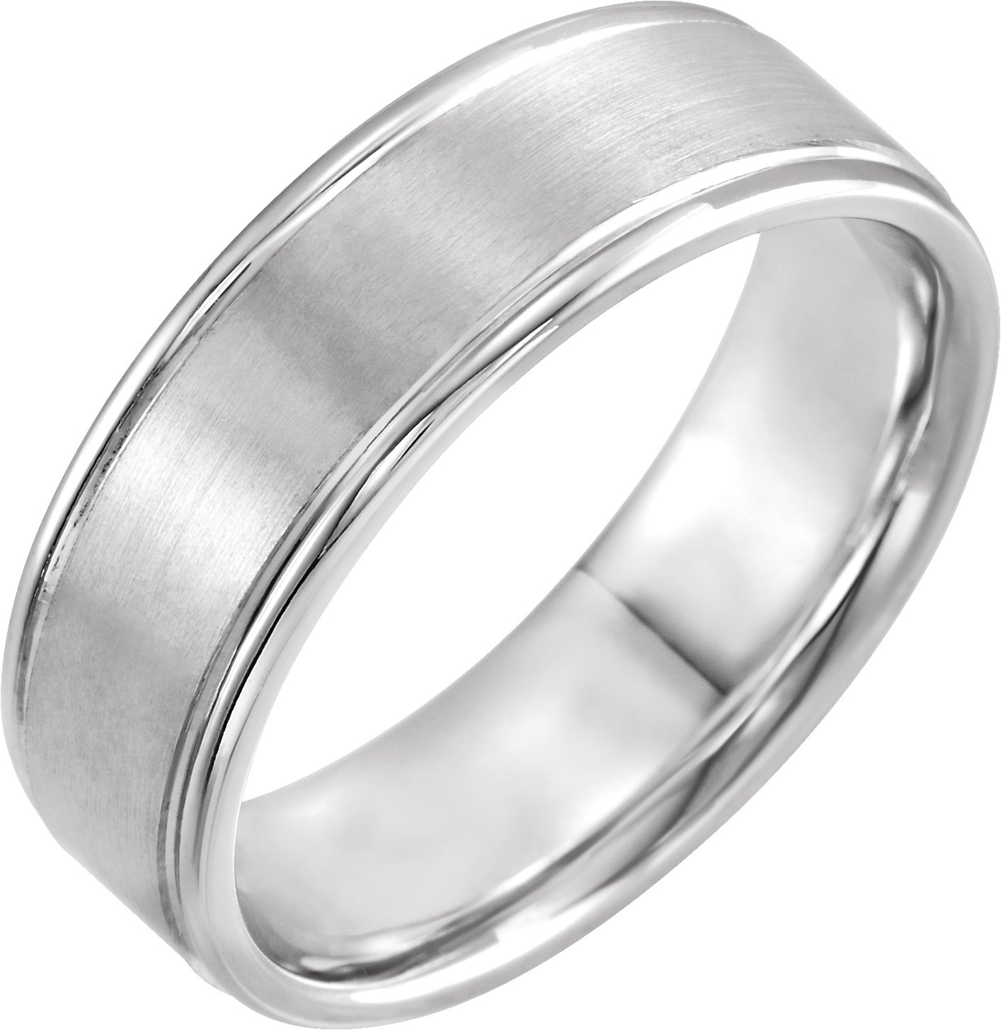 Platinum 7 mm Grooved Band Size 5 Ref 16343599