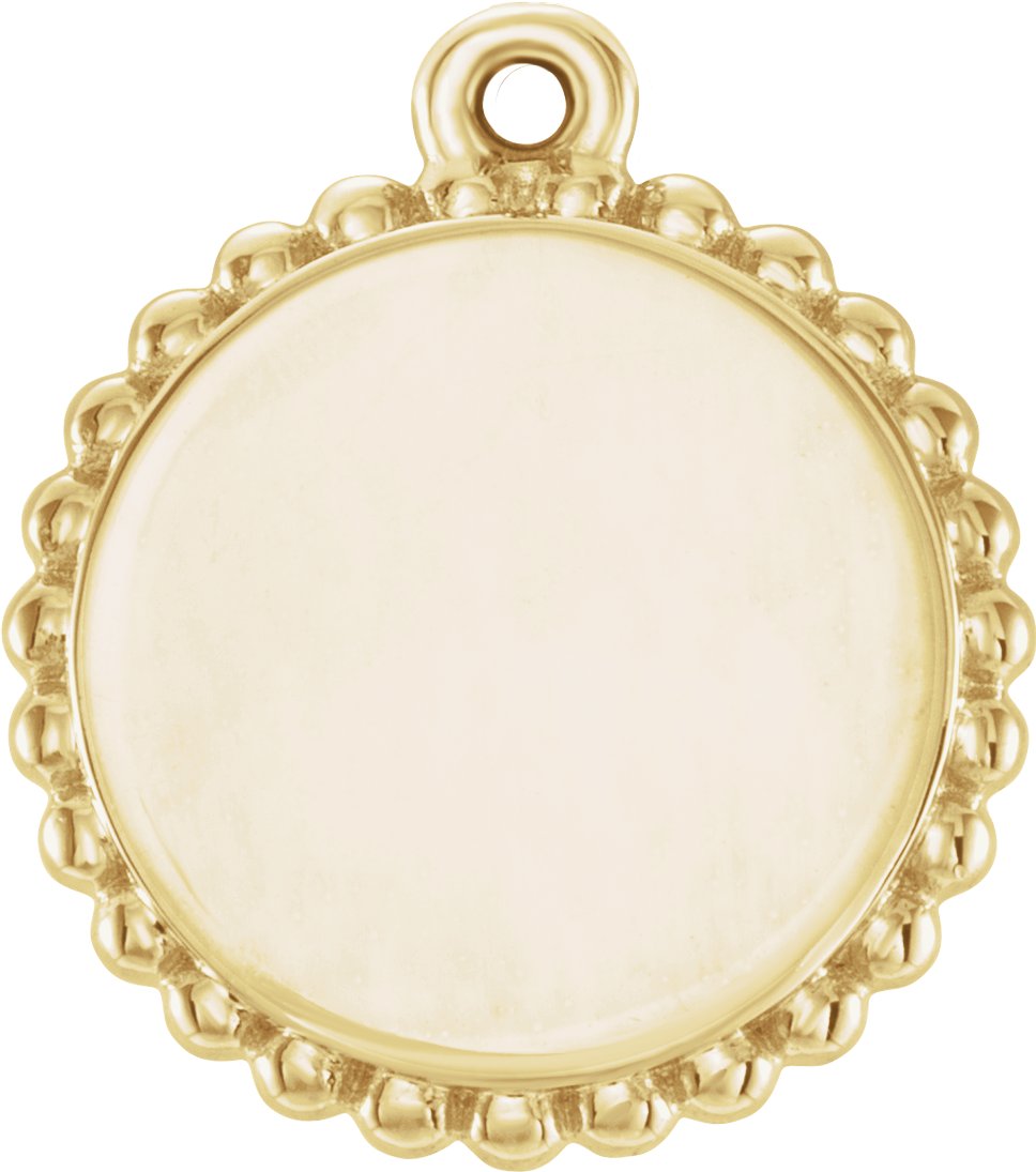 Engravable Round Beaded Dangle
