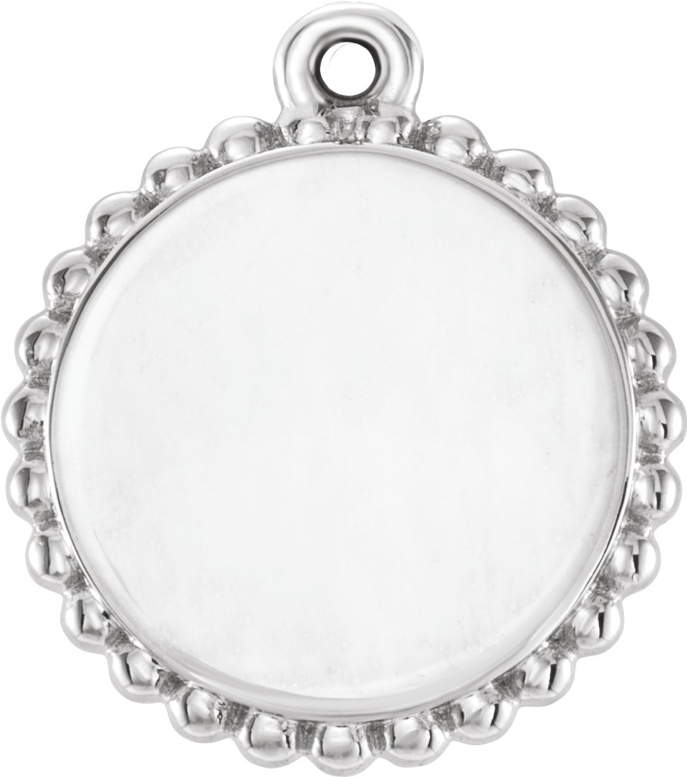 Engravable Round Beaded Dangle