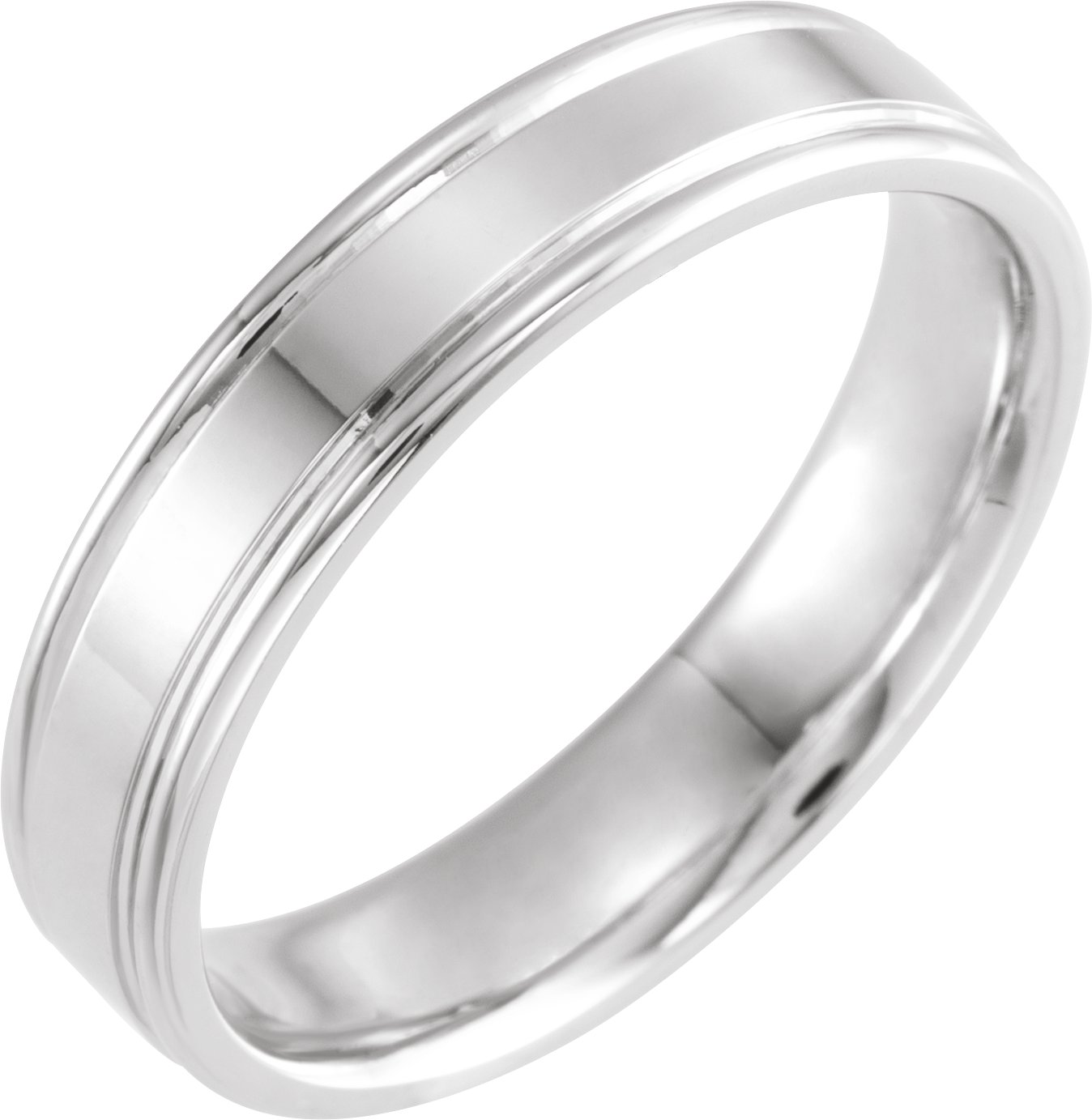 Continuum Sterling Silver 5 mm Grooved Band Size 8 Ref 16342351